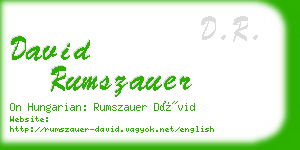 david rumszauer business card